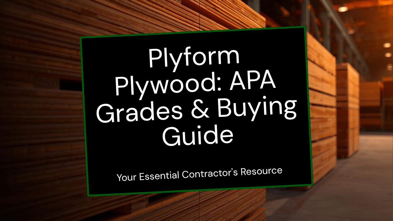 Plyform Plywood: APA Grades, Sizes & Contractor's Buying Guide