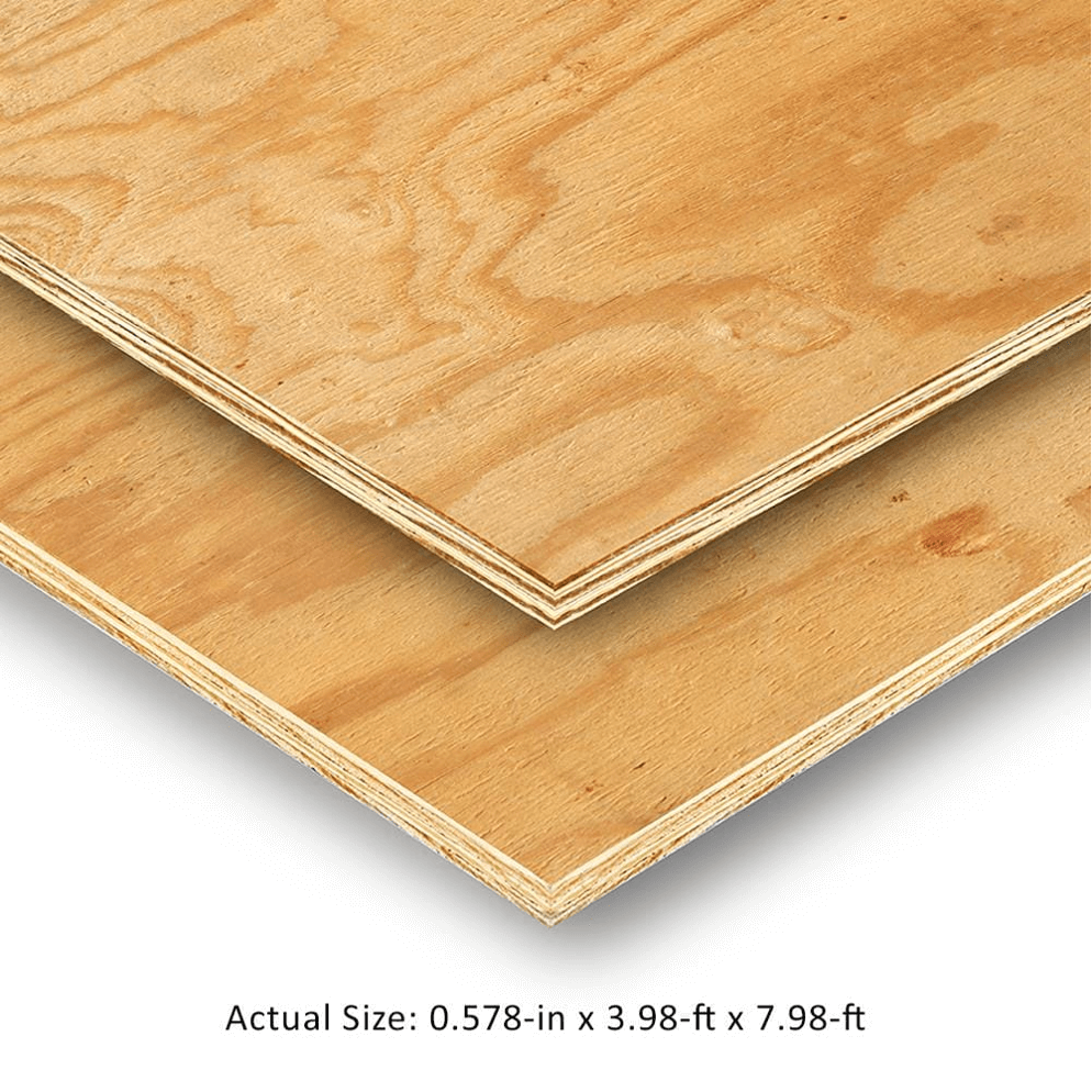 Actual size of plywood