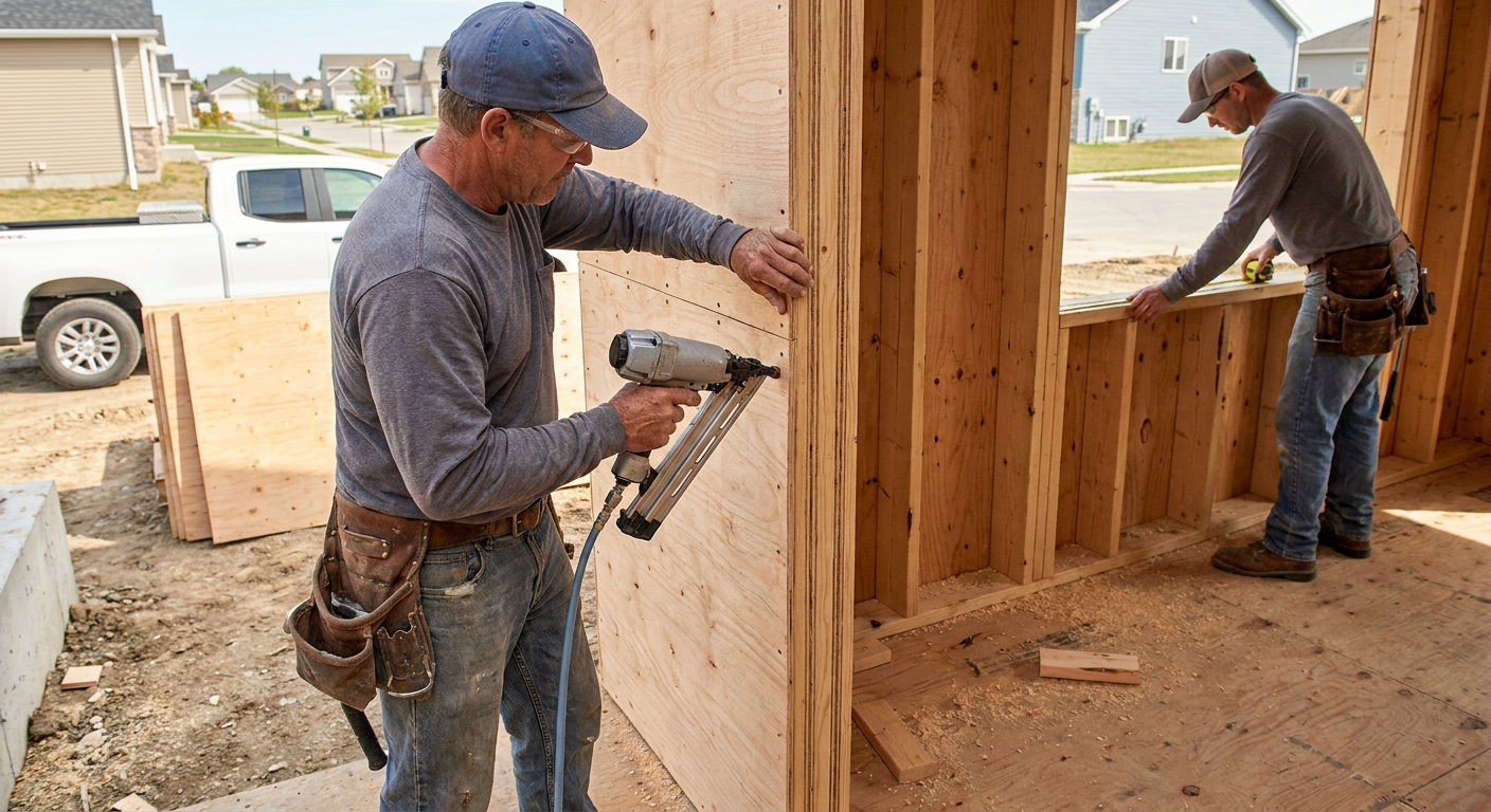 Plywood Shear Wall: Code, Sheathing Spec, and Why Formwork Plywood Is a Different Animal