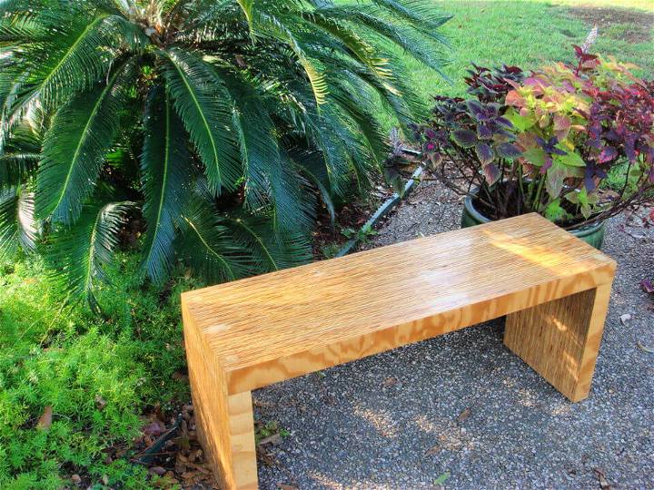 DIY One Sheet Plywood Bench