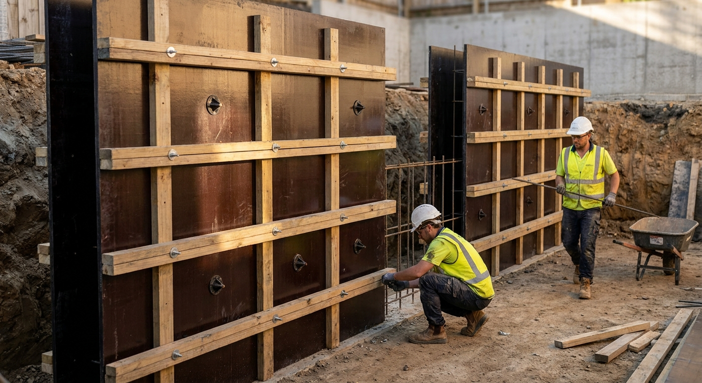 Plywood for Wall Formwork: When Plywood-Faced Forms Beat System Walls (and When They Don't)