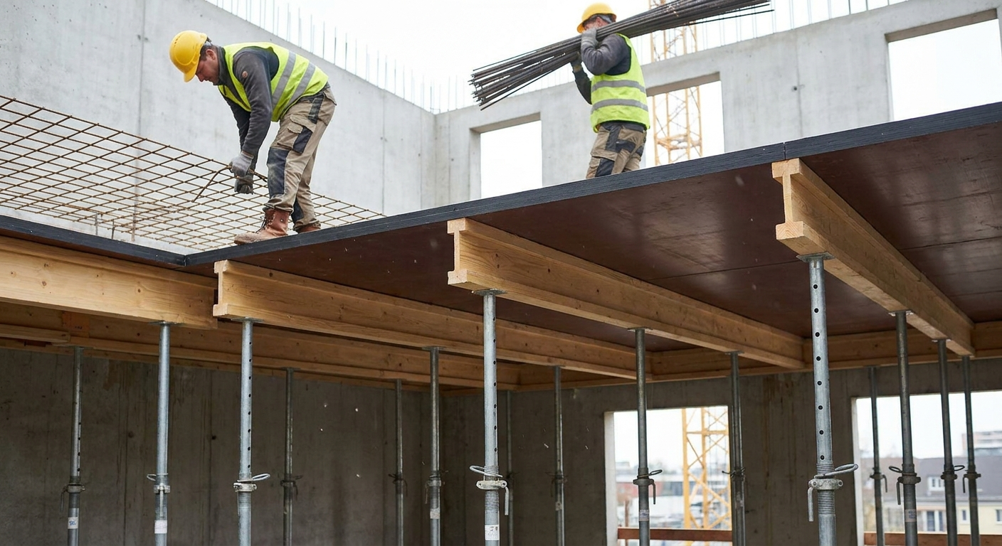 Deckenschalung: Systeme, Schalhaut und wirtschaftliche Wiederverwendung im Hochbau