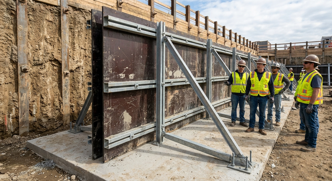 Single-Sided Formwork: How One-Sided Wall Forming Works — and Where the Plywood Sits