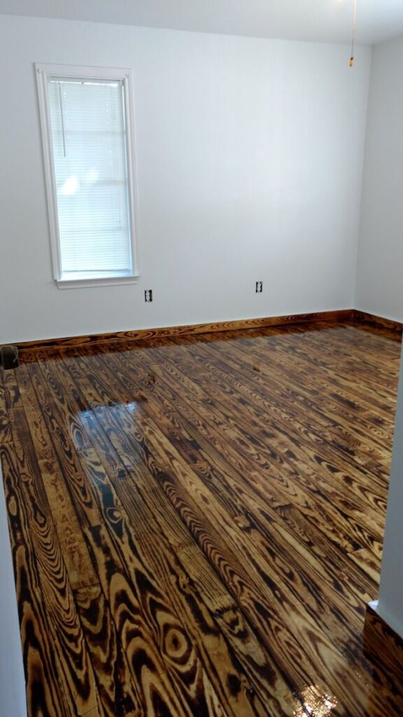 Elevate your interiors with the allure of burnt plywood.