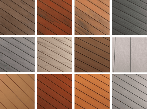 How many colors does composite decking come in?