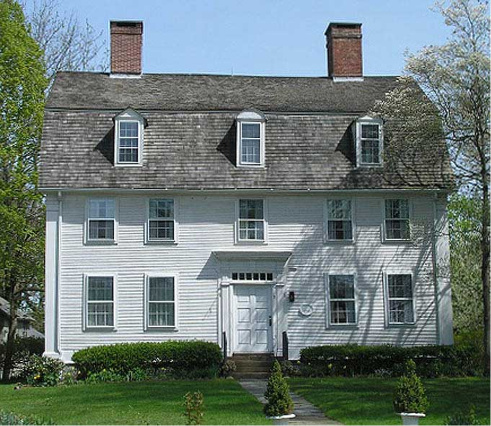 A home exterior designed with clapboard