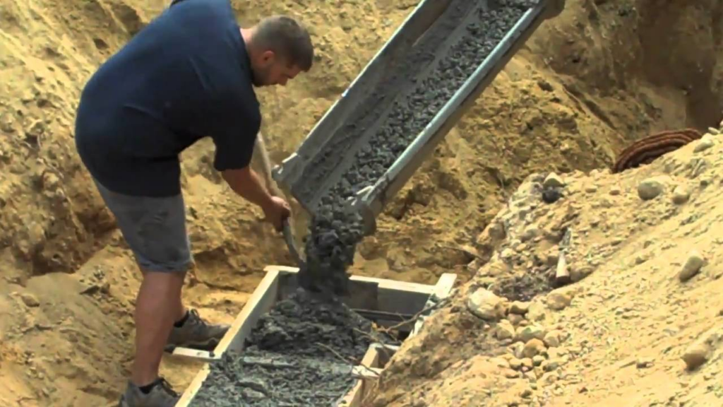 Pour the Footer Concrete