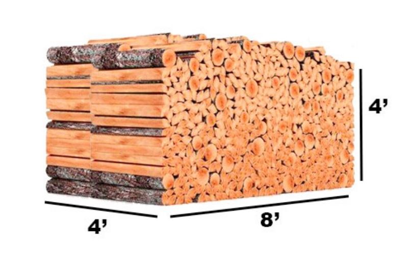 How big is a rick of wood?