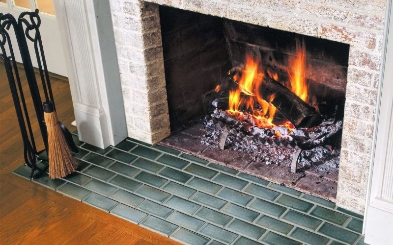 Is plywood under the hearth safe or a fire hazard?