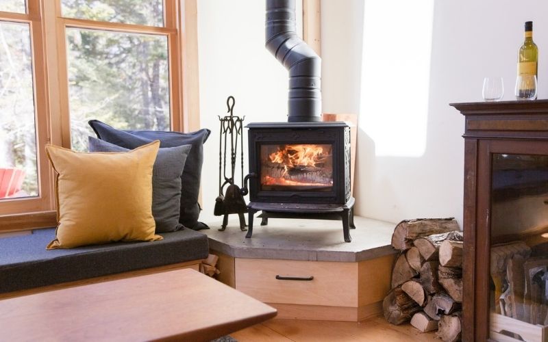 Is plywood under the hearth safe or a fire hazard?