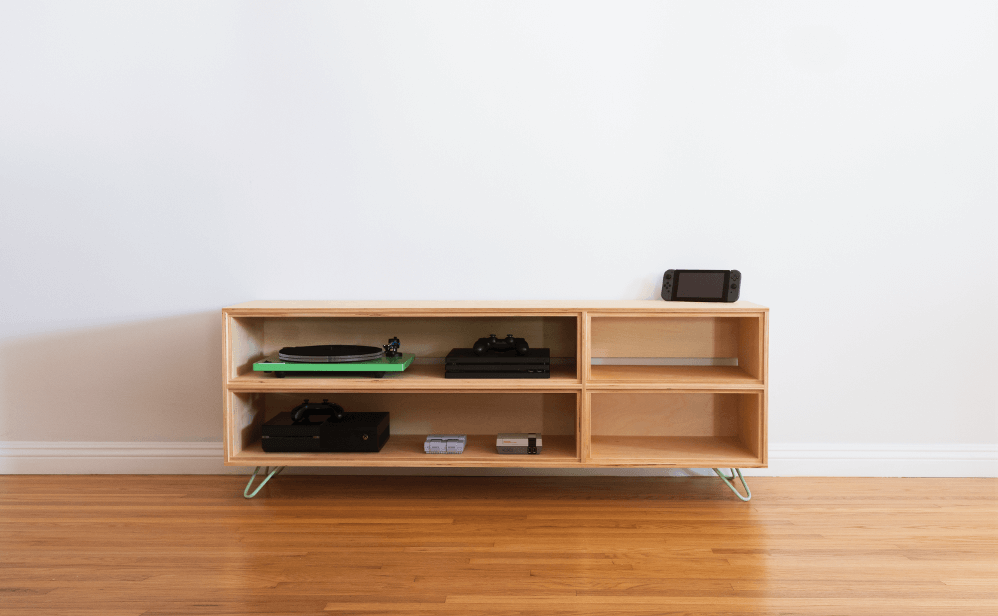 DIY Plywood Media Console