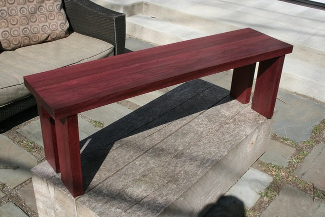 Purple heart wood undergoes an attractive color change over tim