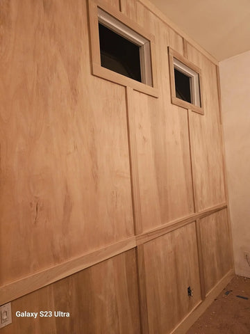 It is highly recommended to prime sanded plywood before painting