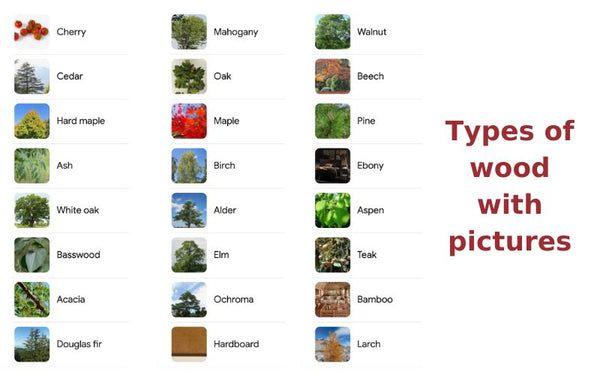 List of wood
