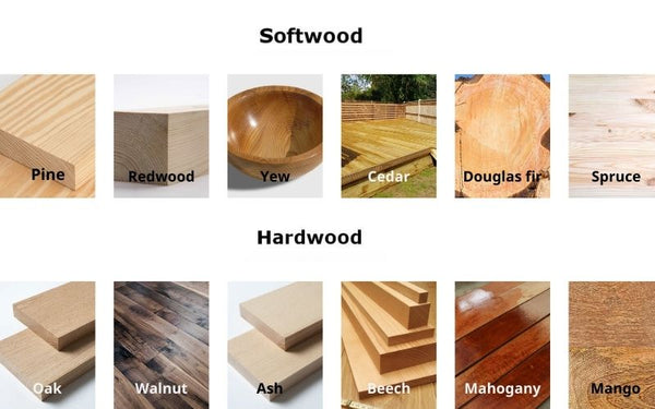 Type of softwood and harwood