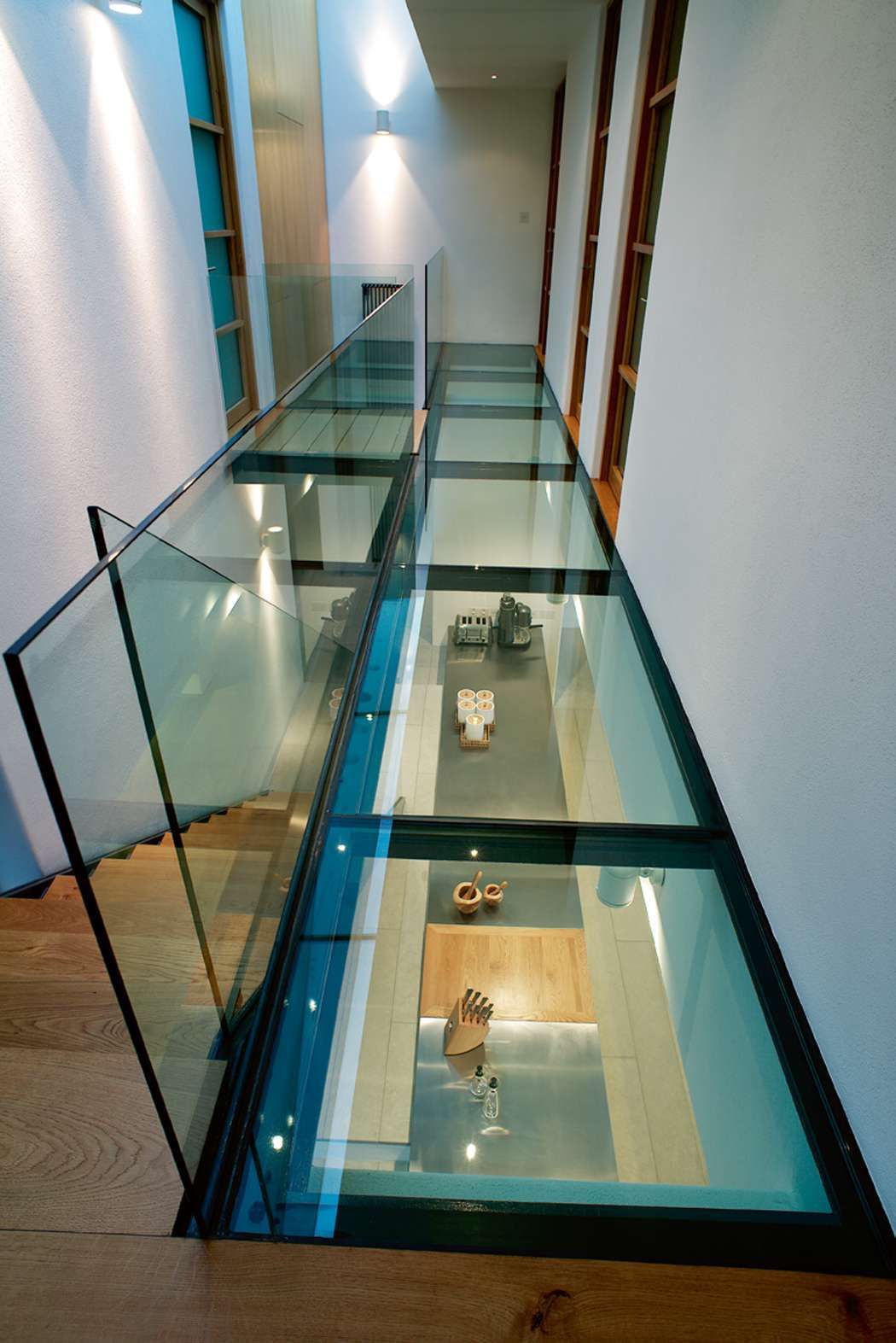 A Dream Home on the Coast | Homebuilding & Renovating | Glass walkway,  Glass stairs, Glass floor