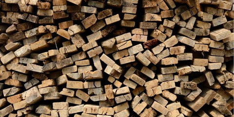 What is done with waste wood recycling?