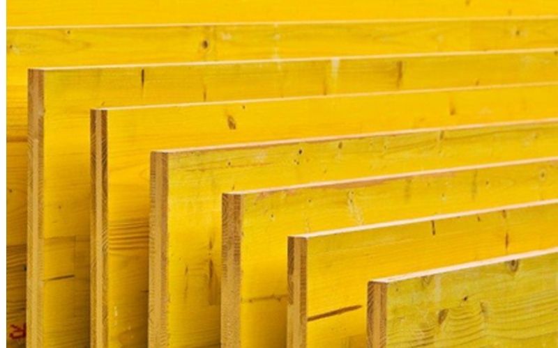 What is yellow plywood made of?