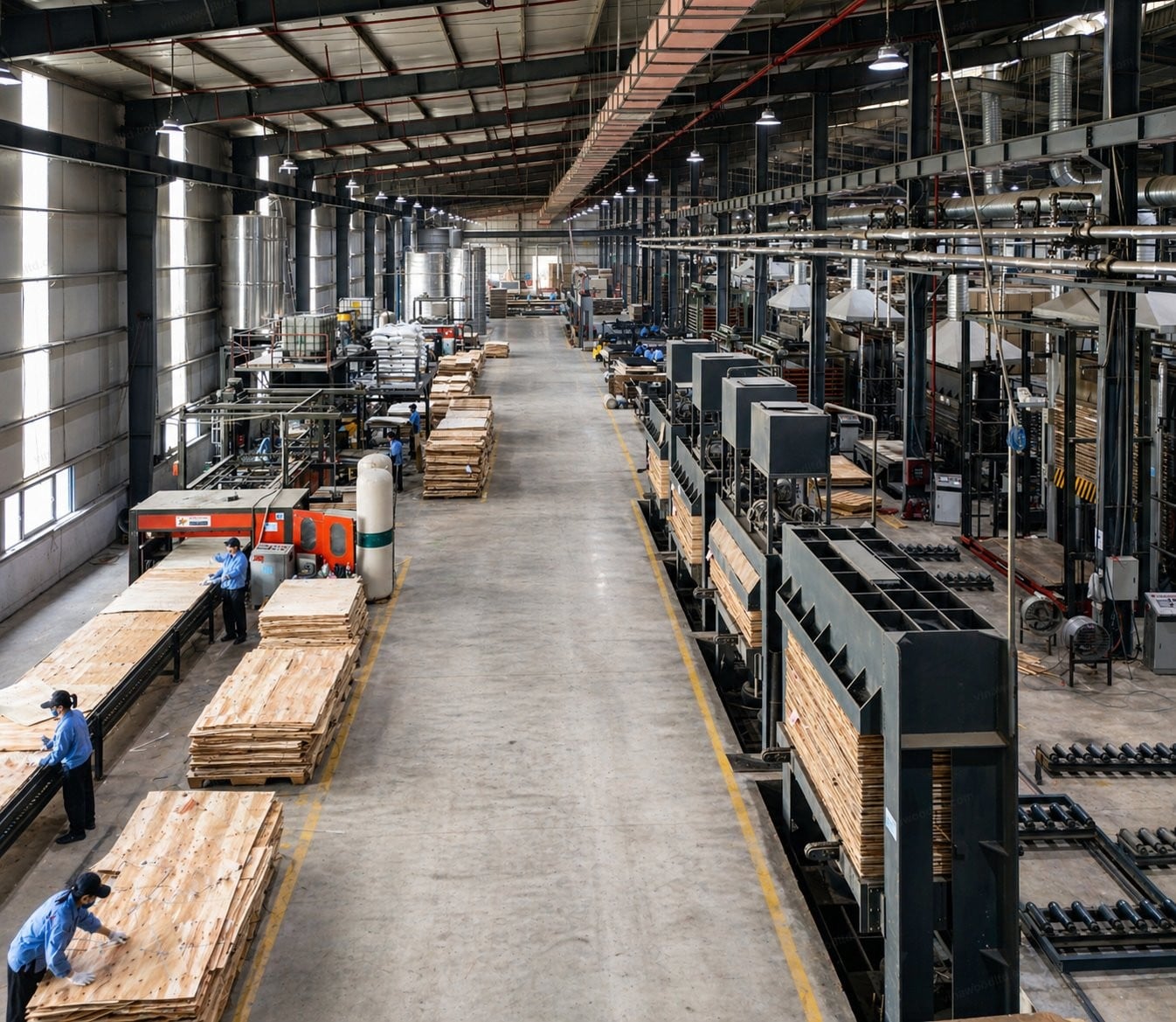 Gluing & lay-up — Vinawood production process