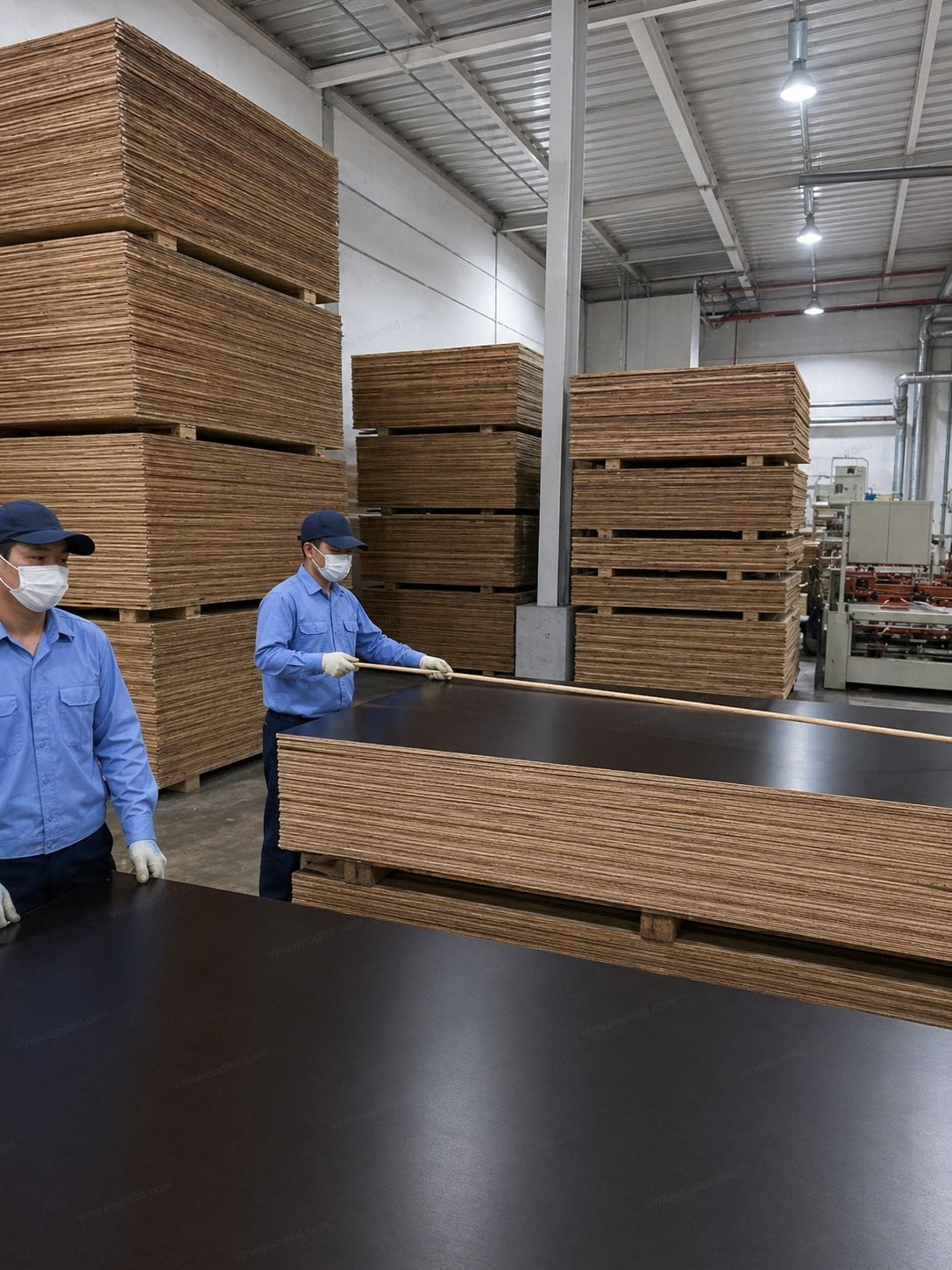 QC inspection — Vinawood production process